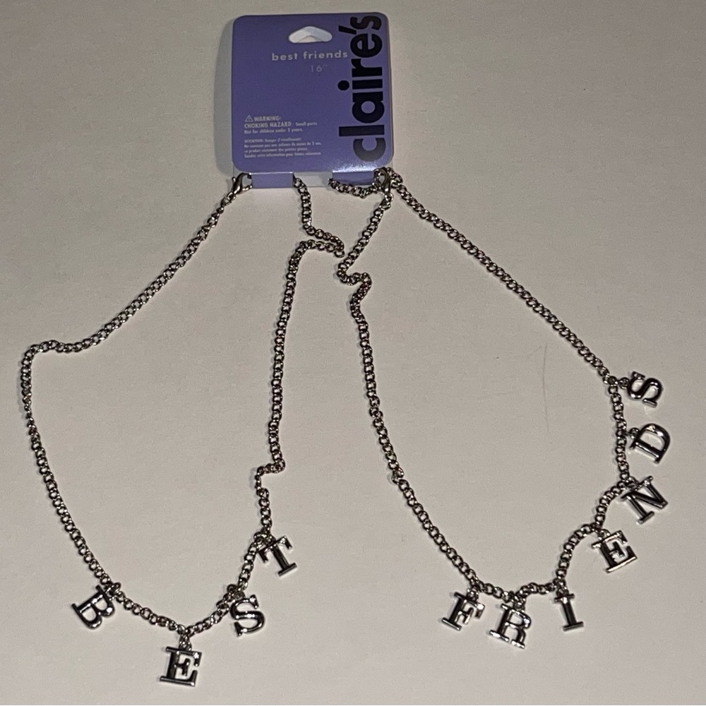 Claire’s Set of 2 Best Friends Alphabet Charm Necklaces